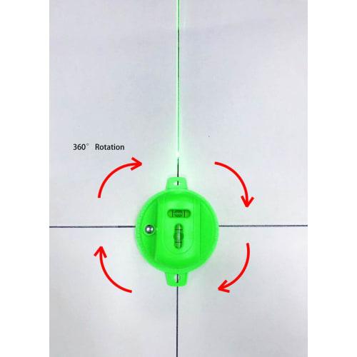Danpon Green Laser Level, Floor Line, Single High-Brightness Green Line with Magnet, 360 Rotation, Interior Construction, Compact, VH-66G