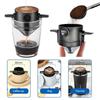 Portable Foldable Coffee Filter Stainless Steel Easy Clean Reusable Tea Holder Funnel Baskets Paperless Pour Over Holder Dripper