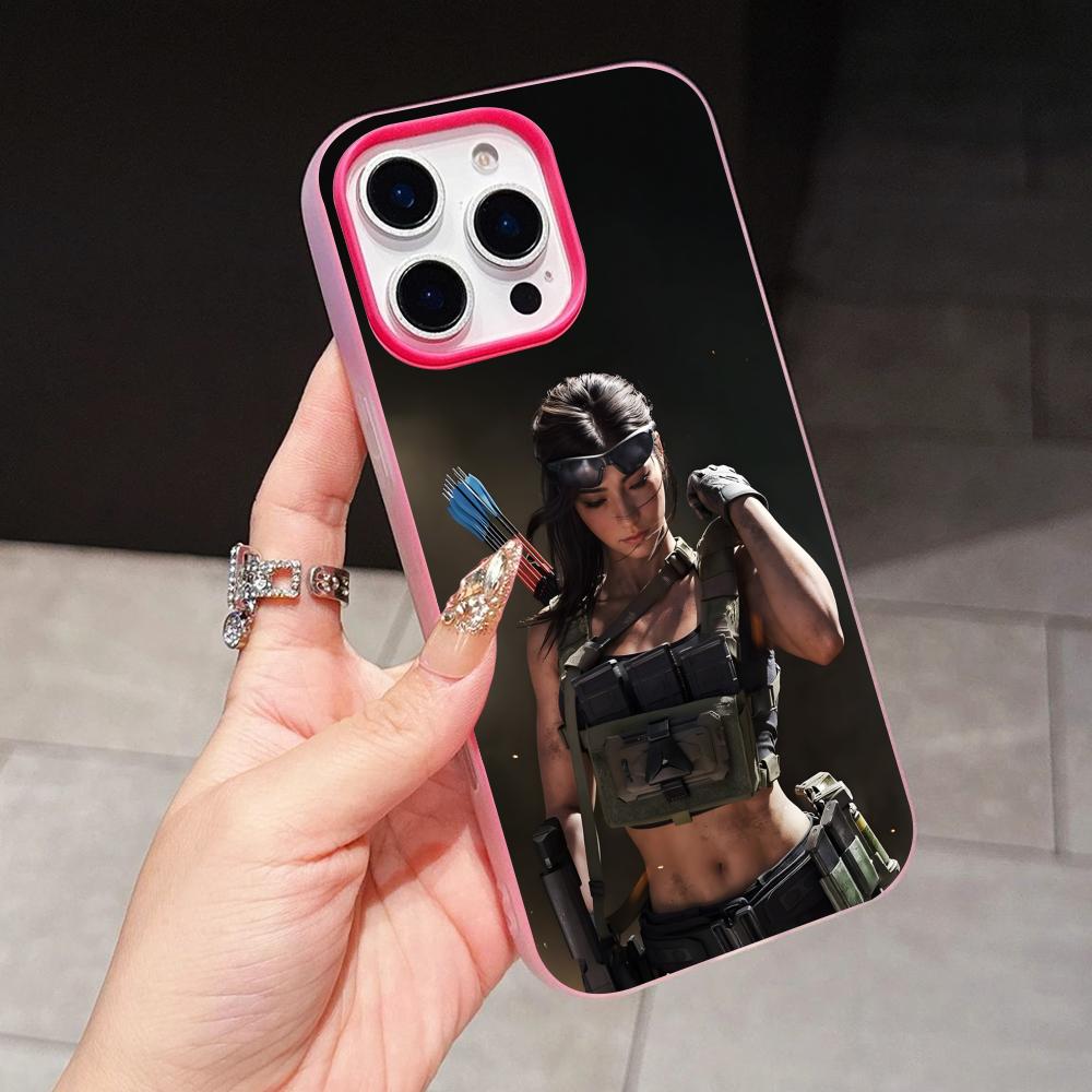 

Game Delta Force Jelly Double layer Rose Red Mobile Phone Case for iPhone 17 16 15 14 13 12 11 Air Pro Max Plus Protective iPhone 13 Pro Max