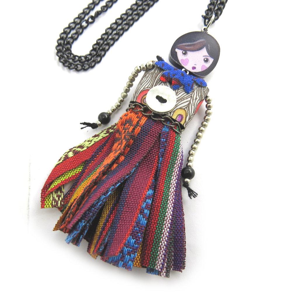 

Les Trésors De Lily [N1687] - Дизайнерское колье Сочлененная кукла tutti frutti - 80 см - 11x8 см