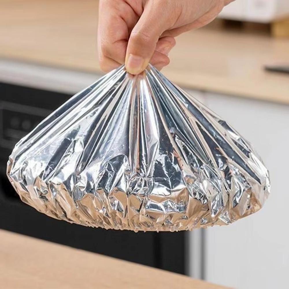 100Pcs Reusable Food Insulation Cover Extendable Dish Protection Cover  Refrigerator