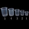 2Pcs Transparent Kitchen Laboratory Plastic Volumetric Beaker Measuring Cup
