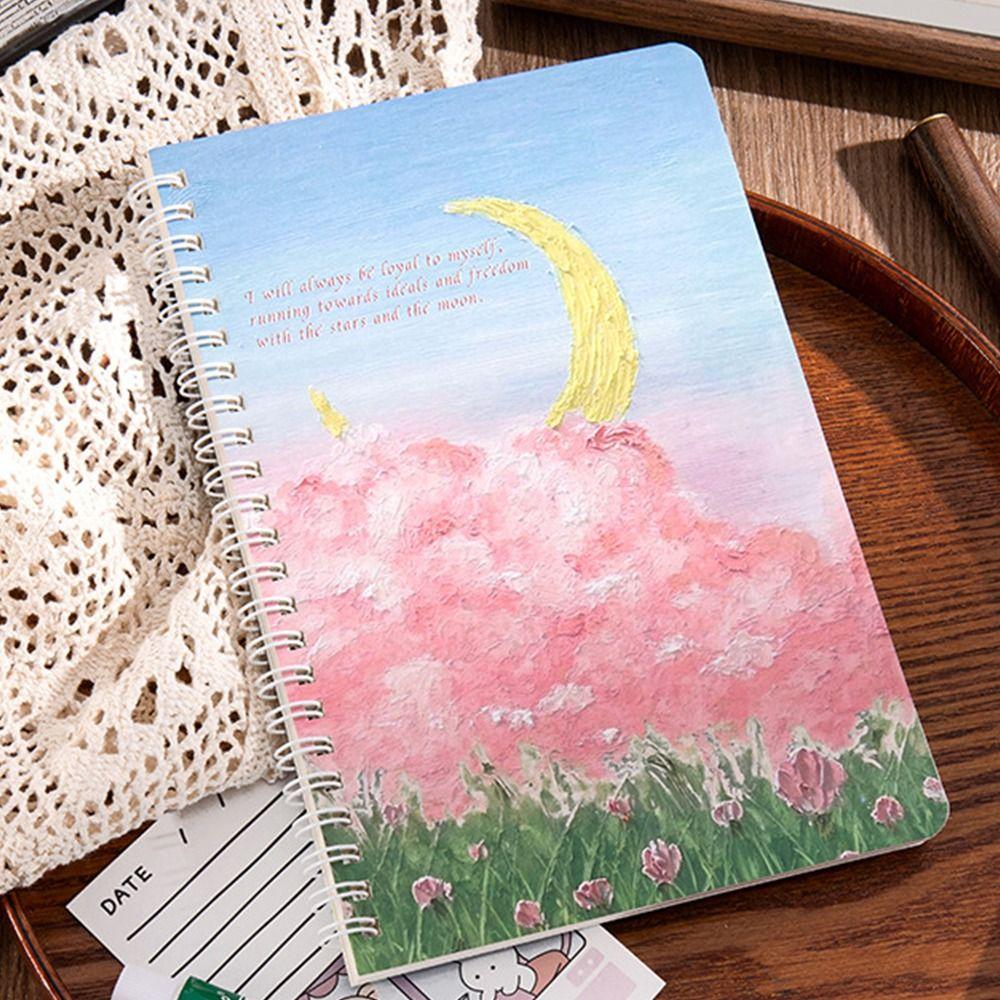 INS Spiral Notebook Oil Painting Notepad Portable Coil Book School Office Supplies