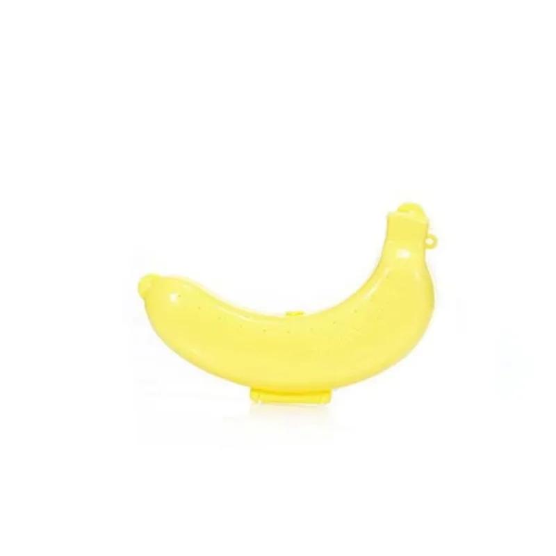 1PC Travel Outdoor Portable Banana Shape Protective Case Creative Plastic Banana Fruit Storage Case