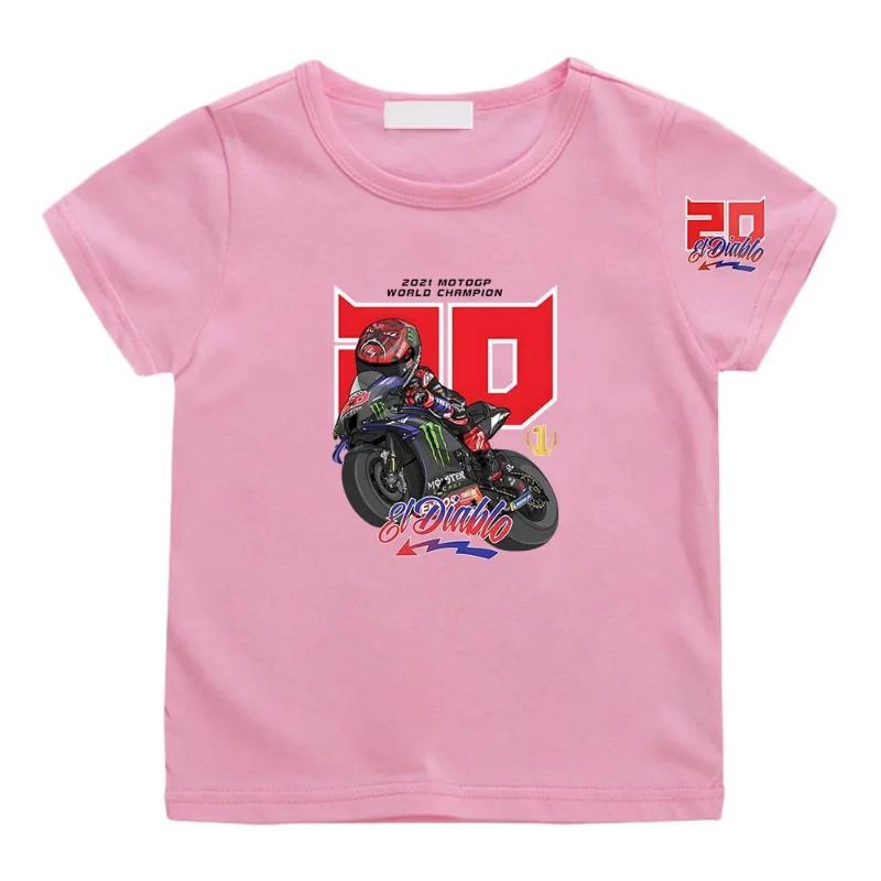 Fabio Quartararo 20 Anime Graphic T-shirt Fashion Tshirt 100% Cotton Short Sleeve Manga Tee-shirt High Street Boys/girls Tshirts