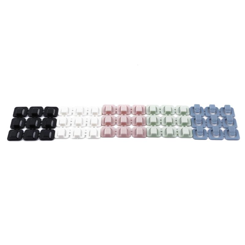 18 Pcs/set Self-sticking Organizer Securing Clip Network Cable Finisher Data Line Fixed Wire Clip