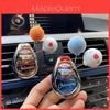 Glass Cartoon Girl Car Air Freshener Perfume Bottle Decorative Ornament Blue Dress Ocean Scent 2 Pack
