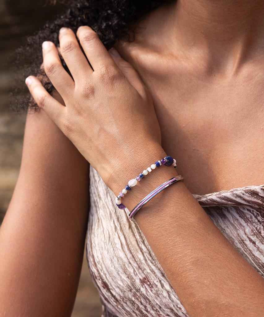 Pig&Hen (Women'S) Brontide Mosaic Bracelet - Novara X Silver