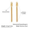Yori Minimalist Two Tone Tassel Pendant Earrings for Women Stainless Steel Delicate Daily Sweet Jewelry Gift Accessories