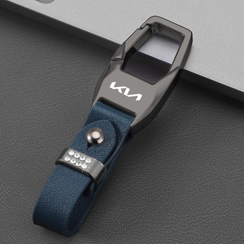 2026 Het Bilklistermärke Bil Metall Läder Nyckelring Zinklegering Nyckelring Tillbehör För KIA Sportage Ceed Sorento Cerato Optima Picant
