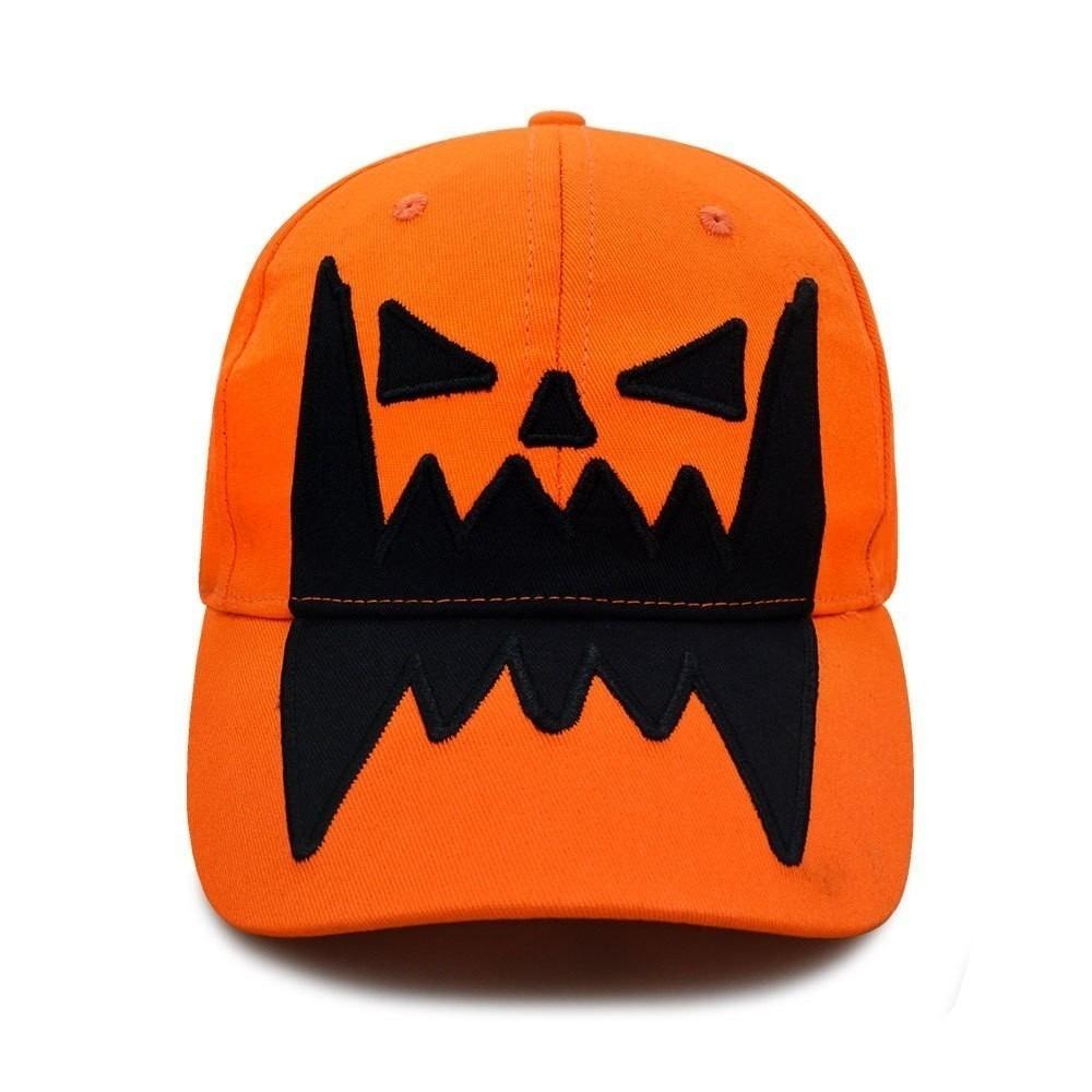 Lightweight Halloween Baseball Cap Breathable Sunshade Cap Funny Pumpkin Embroidery Hat  Outdoor