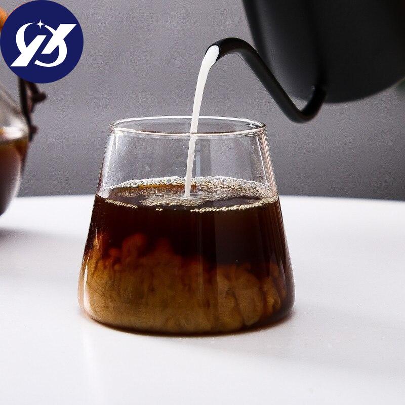 Mountain Design Heat Resistant Wine Glass Breakfast Water Cup Tea Juice Milk Mug Drinkware 300ML