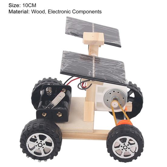 Solar Power Car Fine Workmanship Easy Self-assembly Eco-friendly Science Electric Car Model for Kids