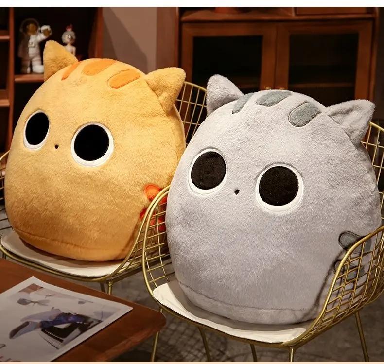 30/50cm Stuffed Soft Animal Kitten Plush Pillow Lovely Cartoon Cat Dolls Toys Kawaii White Black Cat Gift for Children Girls