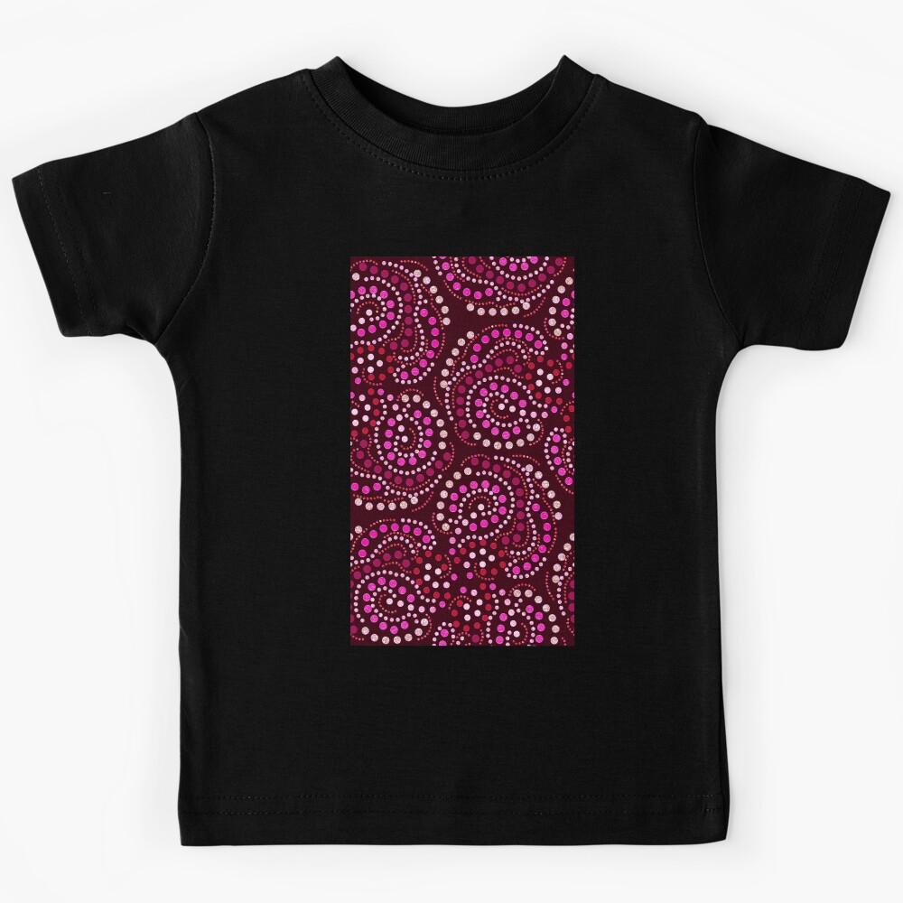 Metallic Dot Art Pink Kids T-Shirt 150