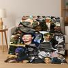 Hübscher Johnny Depp Star Flanelldecke Weiche Warme Decke Überwurfdecke für Schlafzimmer Wohnzimmer Bett Reise Picknick Geschenk Kind