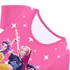Mädchen Rüschenkantenkleid Cosplay Hexenjagd Gruppe Kleid Kurzärmlig Modisch Niedlich Bunt Bedrucktes Muster Bequem Weich Kinderkleid