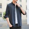 Long Sleeved Shirt for Men, No Ironing, Plus Fat, Plus Plus Size, Loose and Versatile, Solid Color Lining Clothes