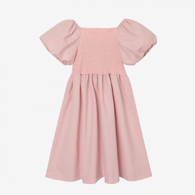 2ND SKIN Kids Smocking Banding Puff Dress Ngysd1201