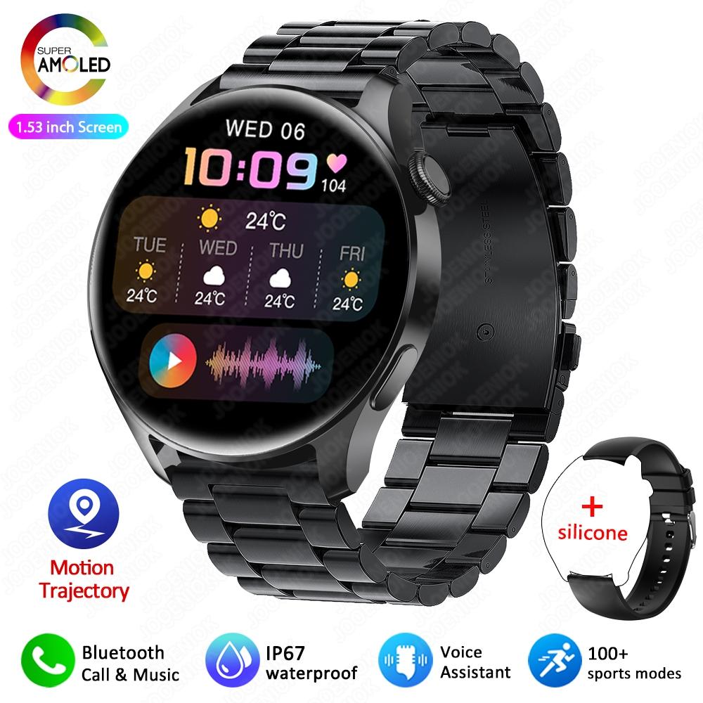 New Smart Watch Men Heart Rate Monitor Sports Fitness Tracker Watches 1.53 inch Bluetooth Call Smartwatches Man For Android