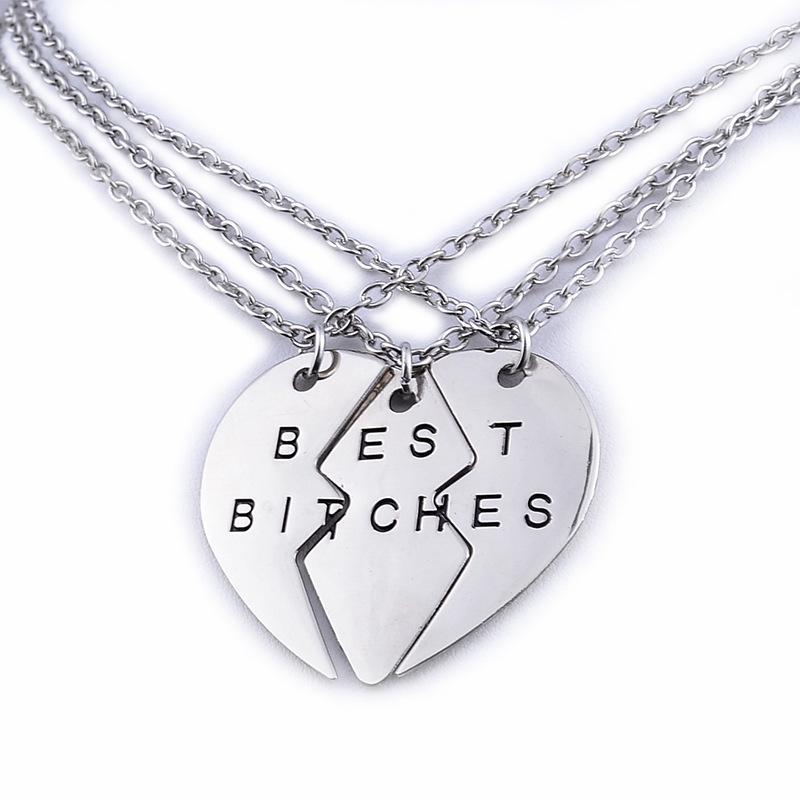 Top-Selling European & American Best Friends Necklace: Three-Petal & Two-Petal Splicing Design for Girlfriends