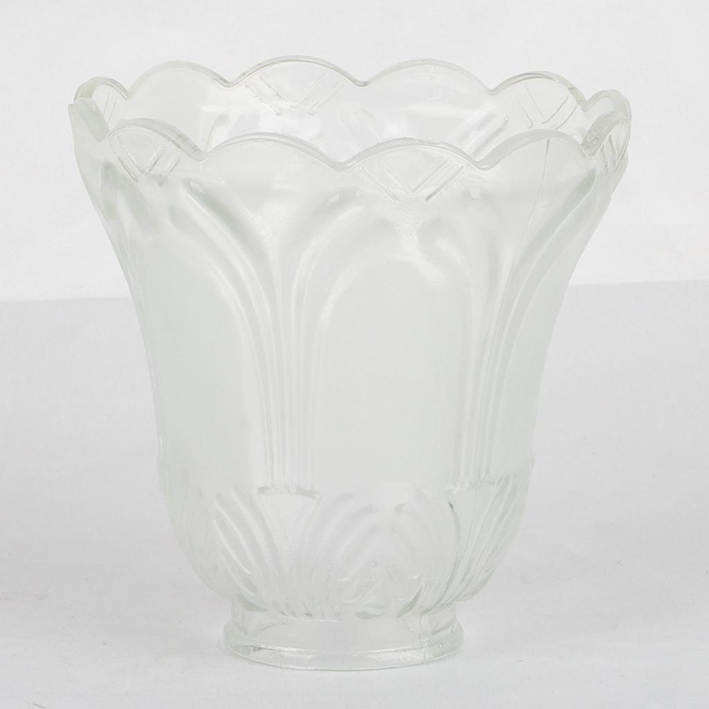 Vintage tarzı yedek cam gölge şeffaf konyak aksesuar küre ışık tavan vantilatörü duvar armatürleri için koni gölge ile kapakları