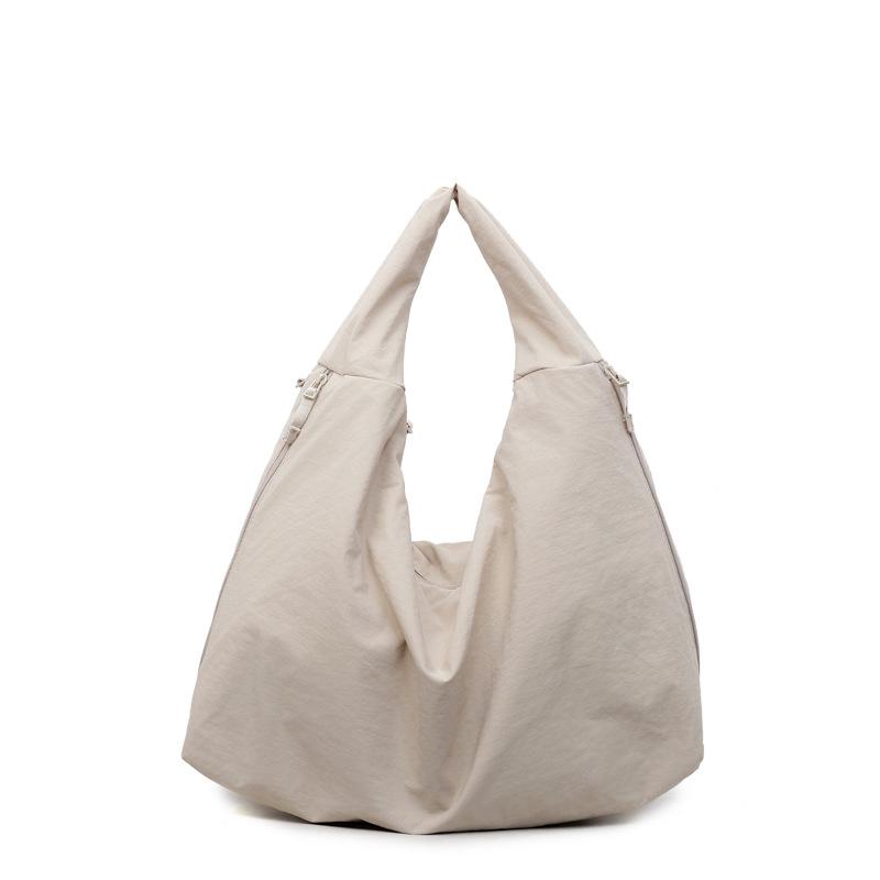 Korean Casual Relaxed Lazy Style Large Capacity Underarm Tote Bag Versatile Solid Color Fashionable Commuter Shoulder Bag