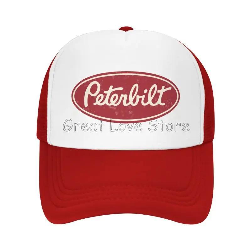 

Peterbilt Truck Racing Unisex Mesh Baseball Caps Unisex Hip Hop Adjustable Snapback Hat Women Summer Casual Sun Hats Adjustable