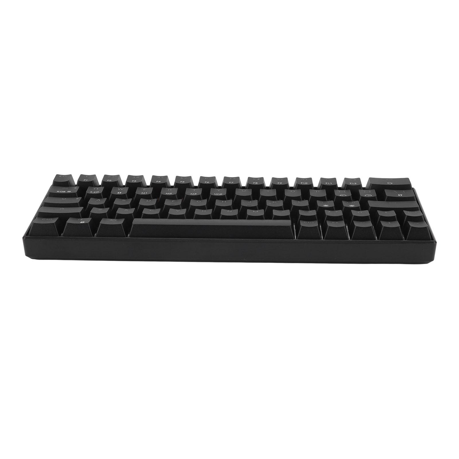 

Mechanical Keyboard 64 Keys RGB Wireless 2.4G BT3.0 5.0 Type C Wired Connection Ergonomic Black Black axis