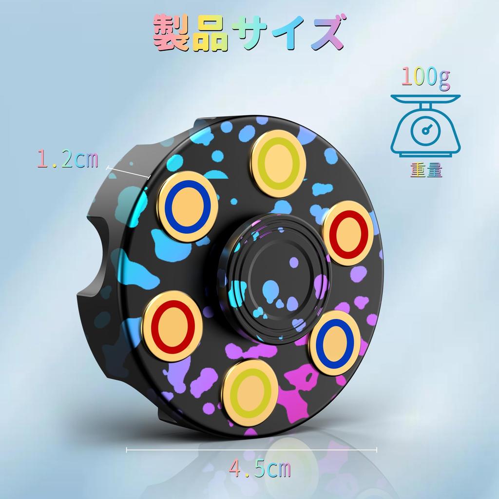 VOFOLEN Leuchtender Hand Premium Stress Metall Hand Spinner mit Langlebigem Edelstahl Hochgeschwindigkeits Leise Fidget Spielzeug für Stress Zeit Geschenk für Erwachsene und