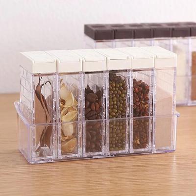 Contenitore per condimenti in scatola da cucina, contenitori per articoli da cucina, coperchio per spezie, contenitore per zucchero, organizer per condimenti