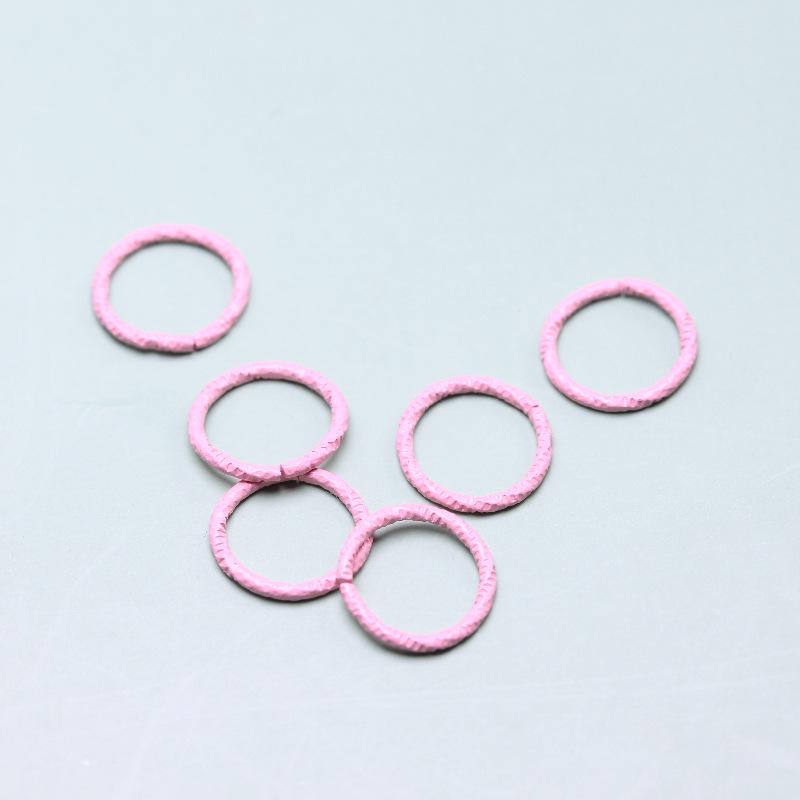 DIY Jewelry Accessories: Colored Baking Paint Embossed Rings (2,000/pack), featuring Round, Open, Single, and Twisted Flower Designs.