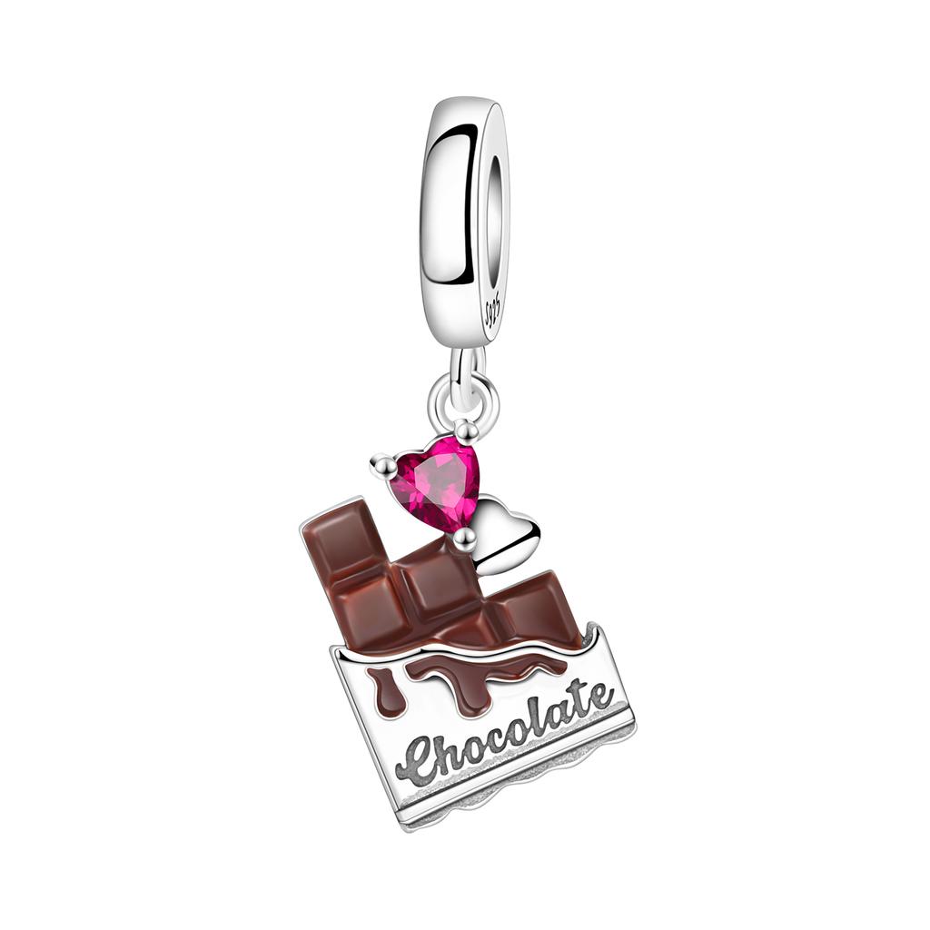 Prata 925 Pingentes Livro de Café Pulseira Charms para Mulheres Joias DIY Contas de Festa Finos Presentes Acessórios