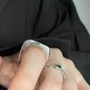 Vintage Inspired Chic Adjustable Copper Ring With Colorful Geometric Design Women For
