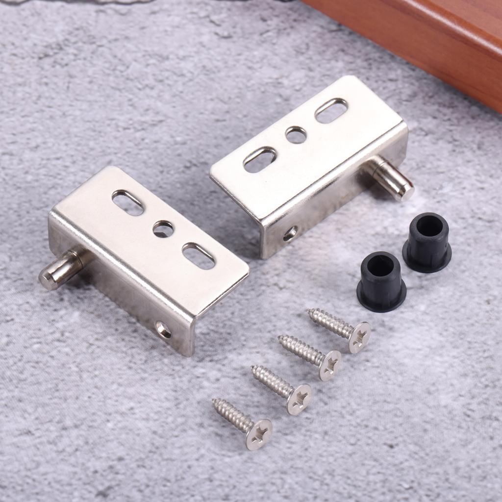 2Pcs Pivot Hinges w/ Bushing Heavy Duty Concealed Shaft Door Hinges For Wood Doors Drawers Cabinet Wardrobe Furniture Hardware