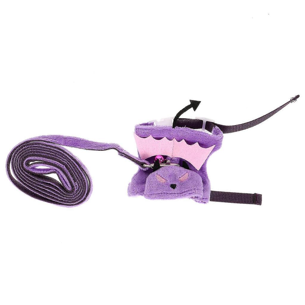 Halloween Rabbit Traction Leash Harness for Walking 3Sets Violet Plush