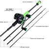 Sougayilang Bass Fishing Kit Porable High Carbon Fishing Rod with Baitcasting Fishing Reel Full Set