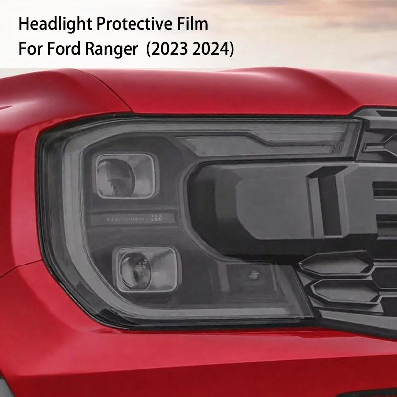 For Ford Ranger 2024 T9 Wildtrak Raptor Car Headlight Protective Film Transparent Pre Cut Anti-Scratch TPU Sticker