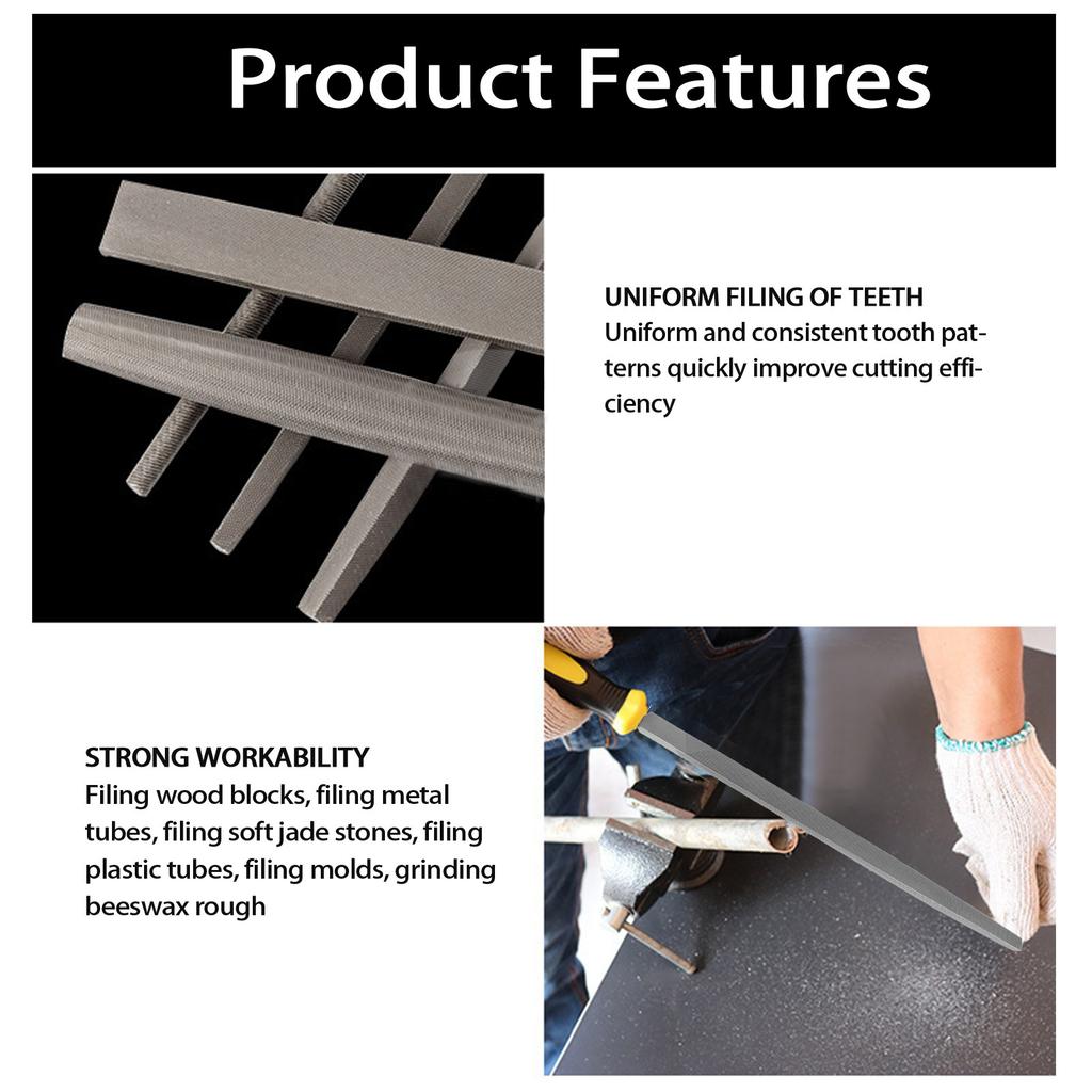 File Steel File File Letter Worker Single Handle File Flat Semicircular Triangular Round File Metal Woodworking Grinding