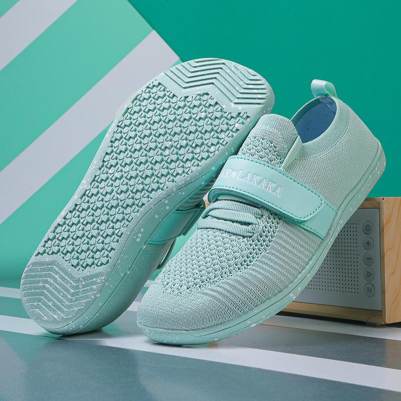 

2025 new men s and women s wide last shoes comfortable wide head shoes breathable soft sole couple fly knitting sports fitness barefoot shoes 42