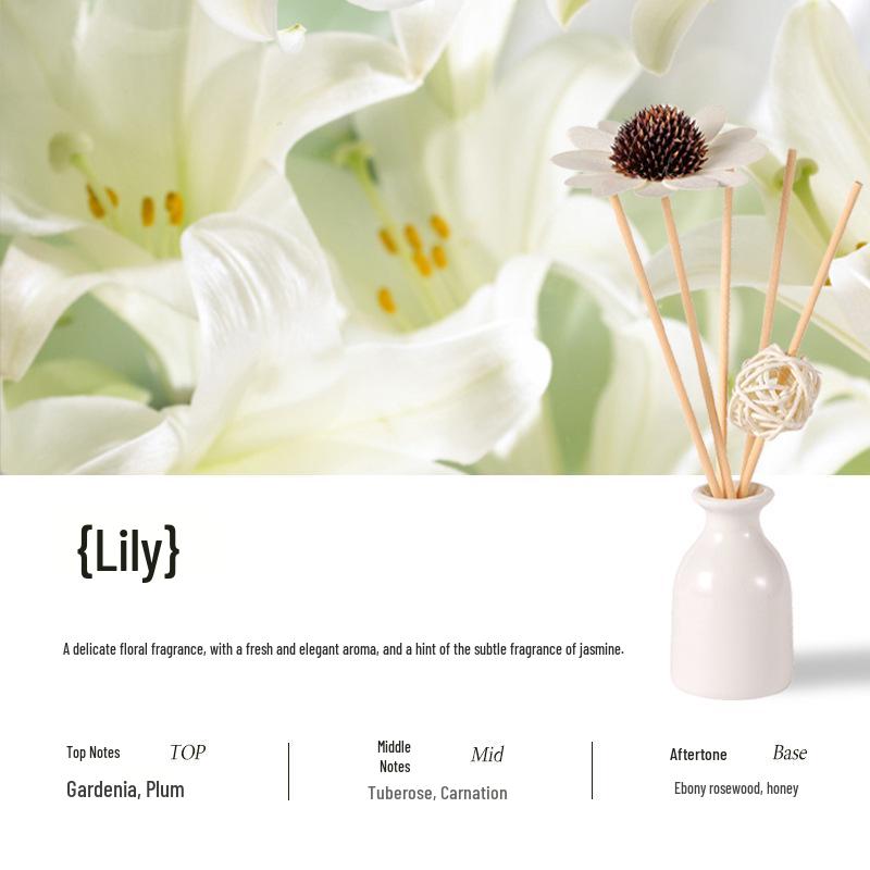 Customizable Lavendin Rattan-Ceramic Essential Oil Diffuser Set