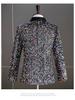 Men's Iridescent Sequin Tuxedo Jacket - Ideal for DJs, Nightclubs, and Stage Performances