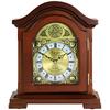 Redwood Mantel Clock with Chimes Wood Finish Red Color Automatic Timekeeping and Melodic Chimes