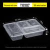 Deshangyuan Disposable 4-Compartment Rectangular Meal Prep Containers