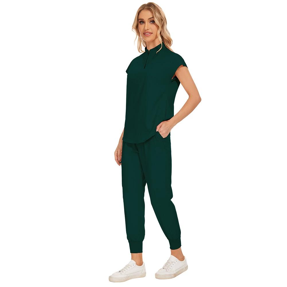 Medical Clothing for Women Nurse Uniforms Scrubs Set Hospital Work Wear Wholesale Medical Blue Overalls Unisex Solid Uniform