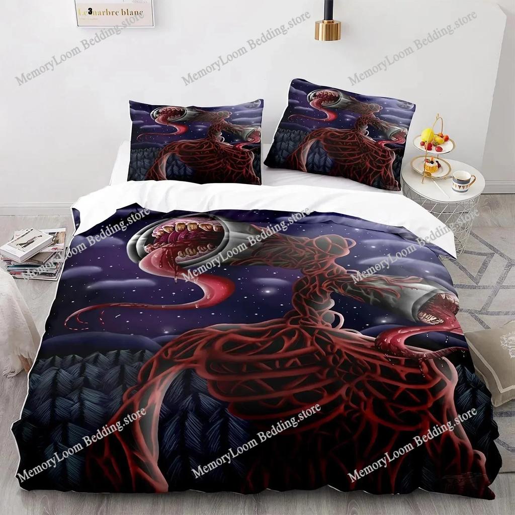 Set Biancheria da Letto Stampa 3D Siren Head Singolo Gemello Matrimoniale Queen King Size Set Letto per Camera da Letto Adulti Bambini Copripiumino