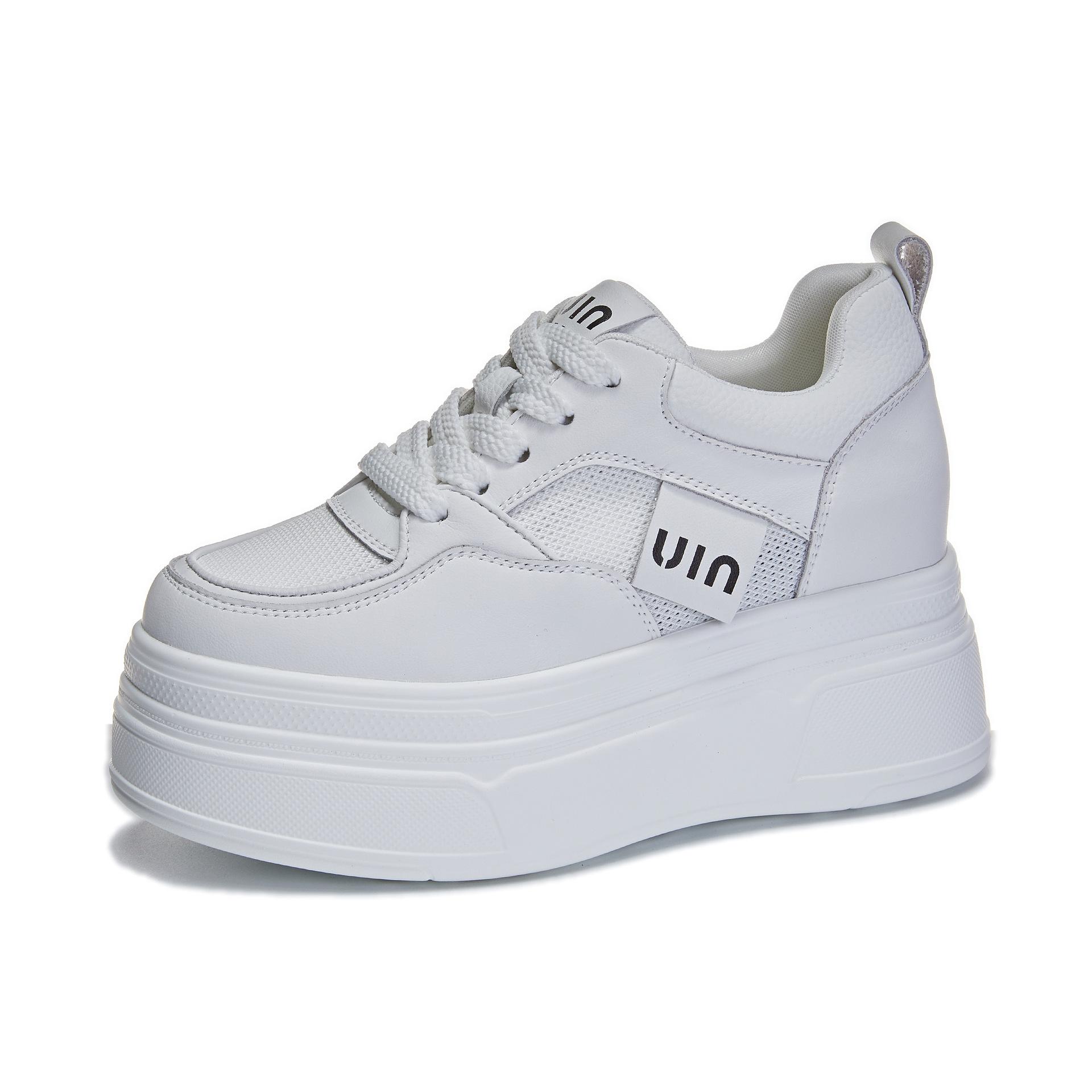 

9 см натуральная кожа женские весенние кроссовки на танкетке на платформе осенние массивные удобные туфли на каблуках женские модные дышащие женские 40