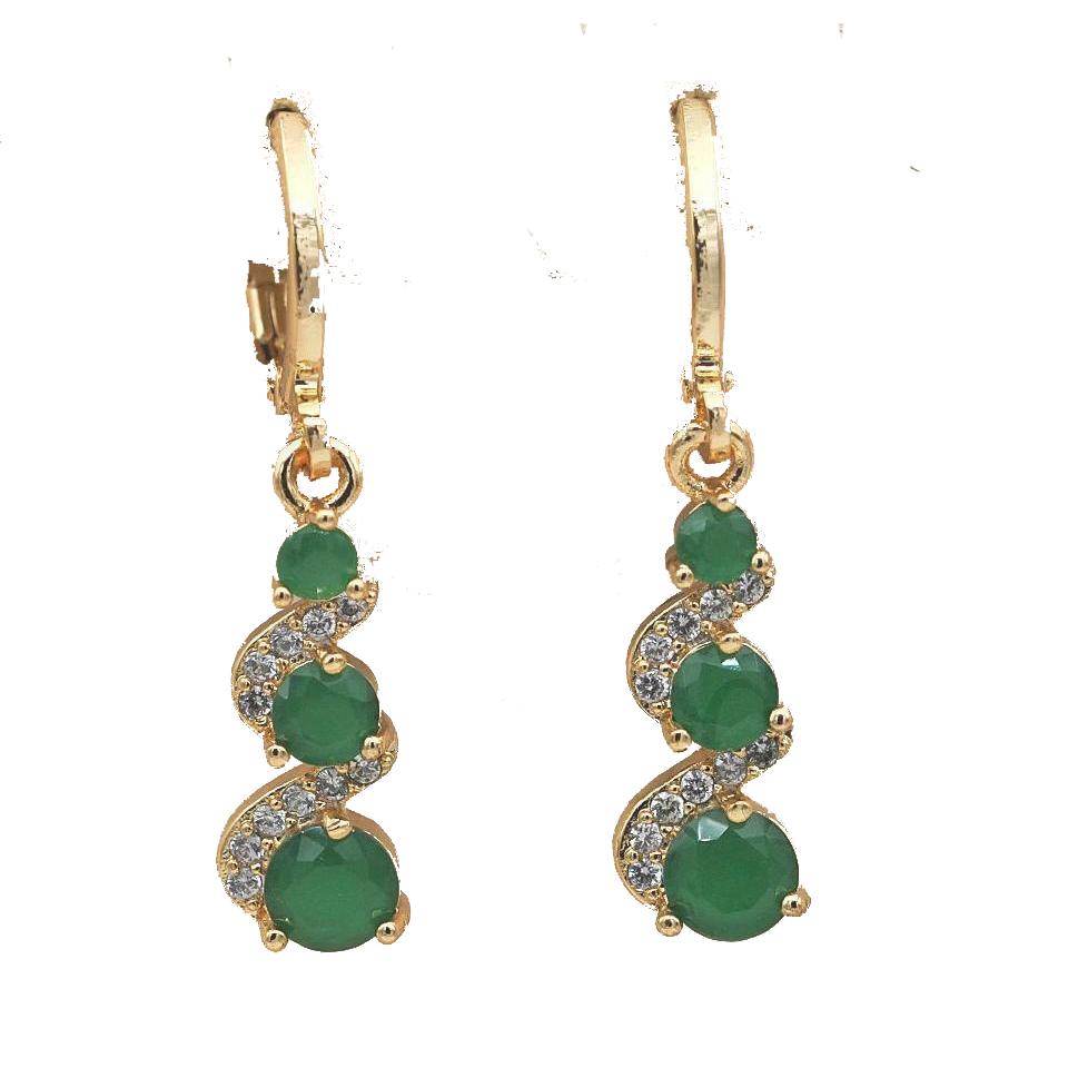 ZAKOL Red Cubic Zirconia Hanging Earrings for Women Gorgeous Ear Accessories Wedding Party Aesthetic Earrings New Zircon