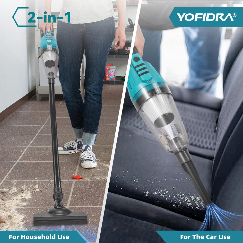 Yofidra 1500W Electric Cordless Vacuum Cleaner Portable Rechargeable Household Cleaning Power Tool For Makita 18V Battery Pin