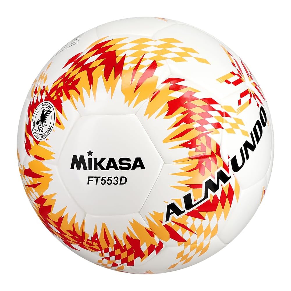 MIKASA ALMUNDO Soccer Ball Size 5 Internationally Approved Red/Orange Seam Lock Technology FT553D-RO